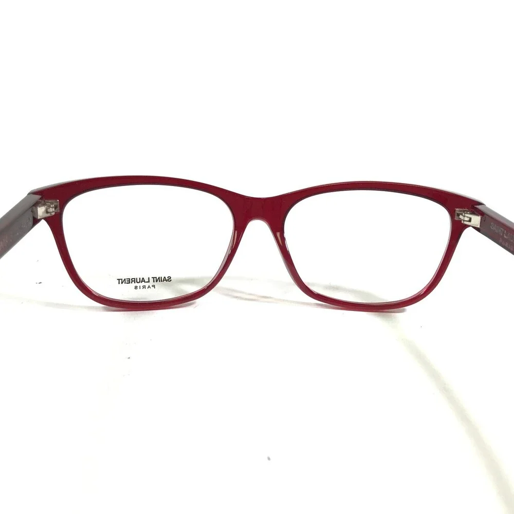 Saint Laurent Eyeglasses Frames SL12 008 Clear Red Square Full Rim 54-16-140